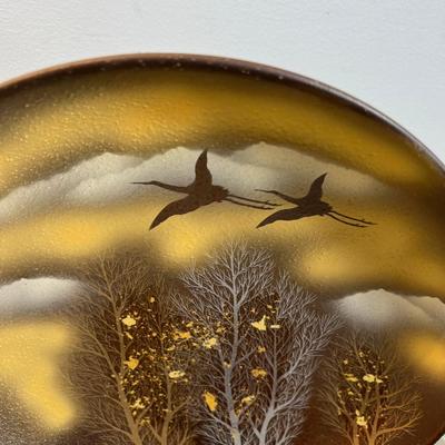 Japanese Ceramic Plate Storks. 