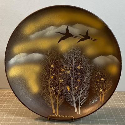 Japanese Ceramic Plate Storks. 