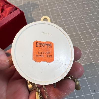 GERMAN Enamel Clock In Case