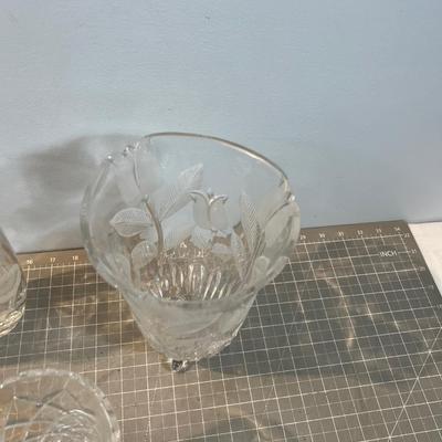 3 Vases - 1 is a WATERFORD, Kinsale Pattern, plus 2 more Large Vases