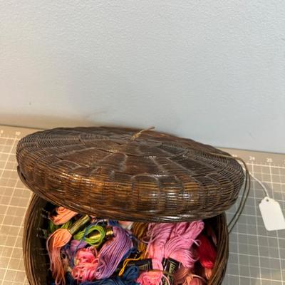Basket of Embroidery Yarn