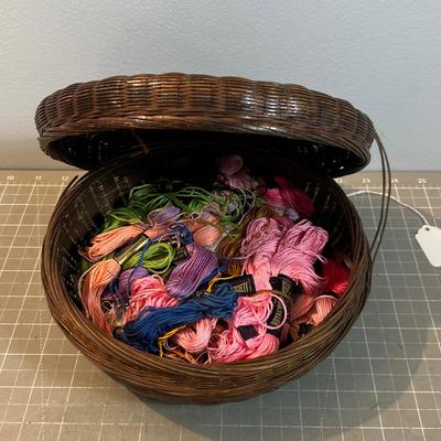 Basket of Embroidery Yarn
