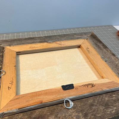 MERNA: Artist,  White Barn, framed in Barn Wood