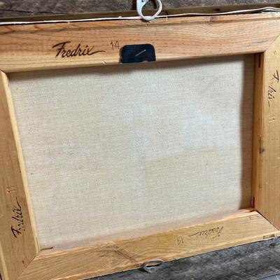 MERNA: Artist,  White Barn, framed in Barn Wood