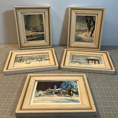 5 Prints from the 1970's of WINTER