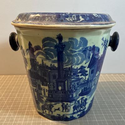 Fruit Chiller, Flow Blue Transferware, Iron Stone