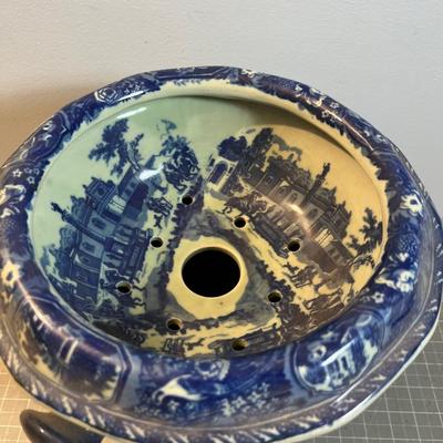 Fruit Chiller, Flow Blue Transferware, Iron Stone