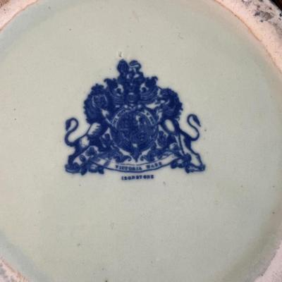 Fruit Chiller, Flow Blue Transferware, Iron Stone