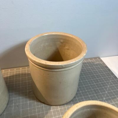 Stoneware Pickling Crocks, Lot of 4, 