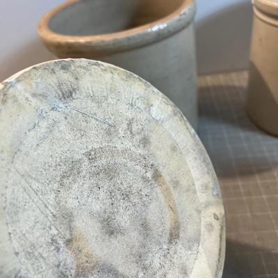 Stoneware Pickling Crocks, Lot of 4, 