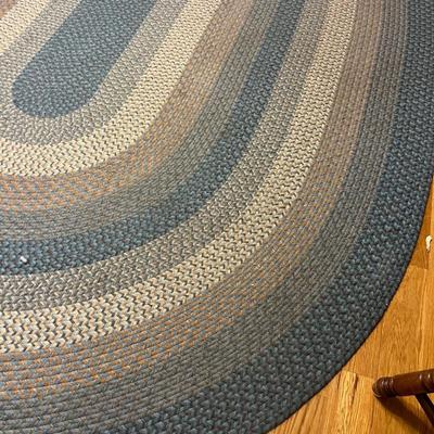Large Blue Rope Braided Rug