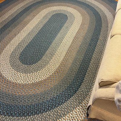 Large Blue Rope Braided Rug