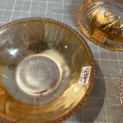 Iris and Herringbone Berry Cups