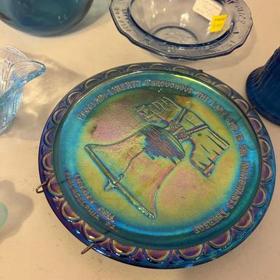 Large Lot of Blue Glass 