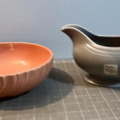 Franciscan Bowl and Fiesta Gray Boat, Older 