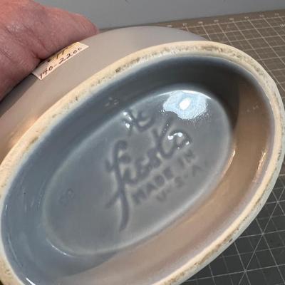 Franciscan Bowl and Fiesta Gray Boat, Older 