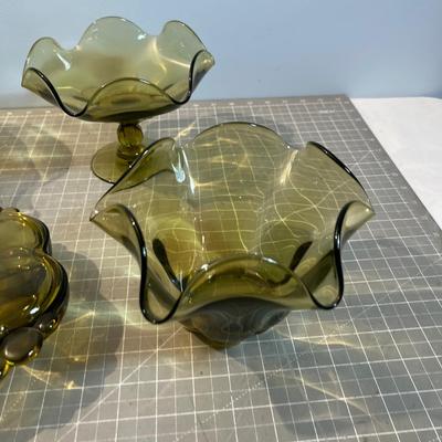 Duncan Miller AVOCADO Green Serving Pieces (5) 