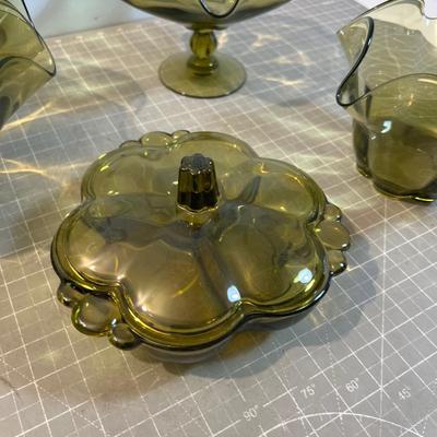 Duncan Miller AVOCADO Green Serving Pieces (5) 