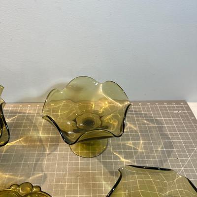 Duncan Miller AVOCADO Green Serving Pieces (5) 
