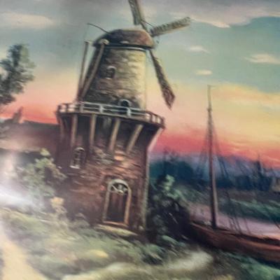 Antique Windmill Print 