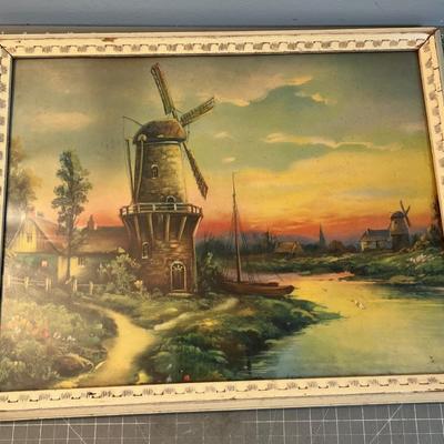 Antique Windmill Print 