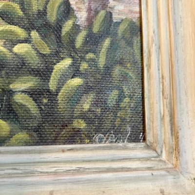 Oil on Board, Original Cloister at the San Diego Mission 