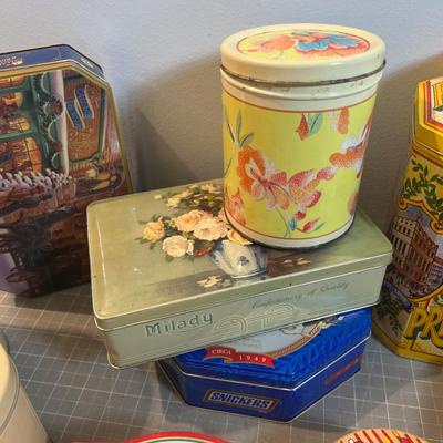 Large Lot of Tin Boxes