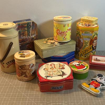 Large Lot of Tin Boxes