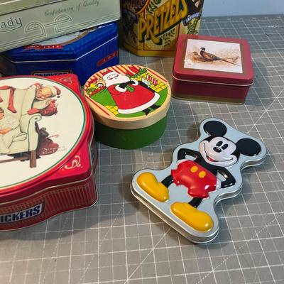 Large Lot of Tin Boxes