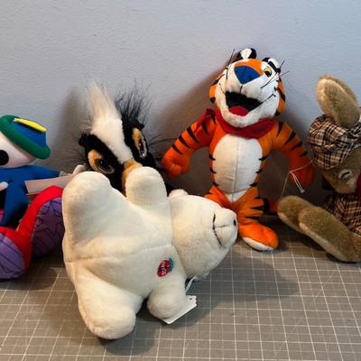 Stuffies with Coke, Olympic, Tony Tiger Etc. 