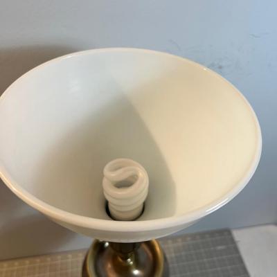 2 Bronze Color Metal Table Lamps 