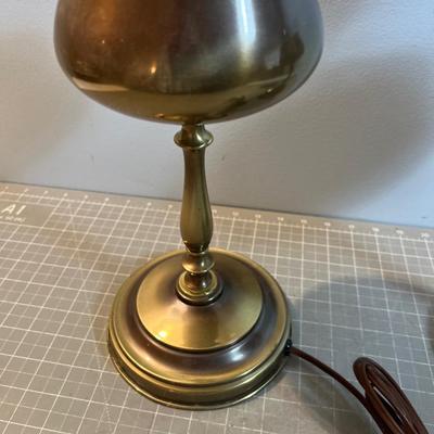 2 Bronze Color Metal Table Lamps 