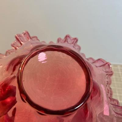 2 Lovely Pieces of Cranberry Fluted Bowl 