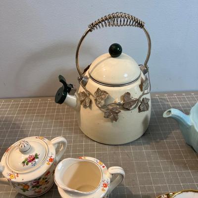 Tea Time: Tea Pots,  Cream & Sugars  