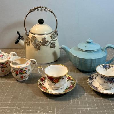 Tea Time: Tea Pots,  Cream & Sugars  