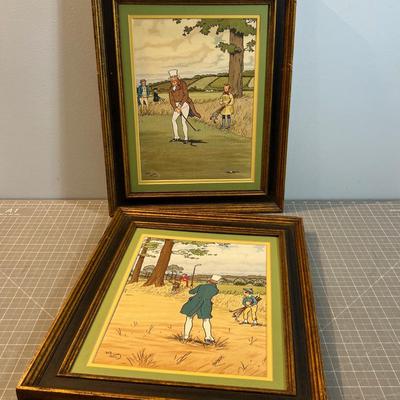 2 Golfing Prints 