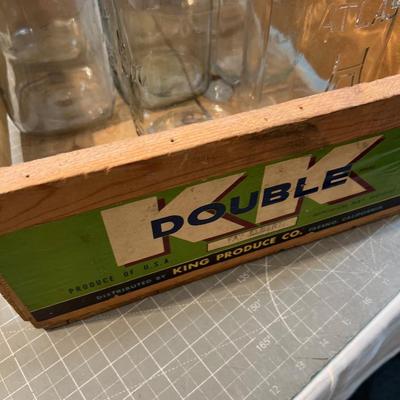 K K Double Crate for Grapes with 8 - 1/2 Gallon Mason Jars
