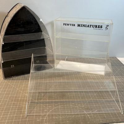 3 Acrylic Display Cabinets, Smaller 
