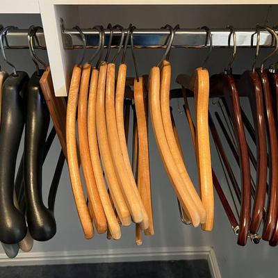 Suit and Coat Hangers Mostly Wood