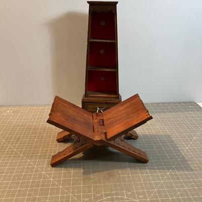 Small Knick Knack Display and a Book Rest 