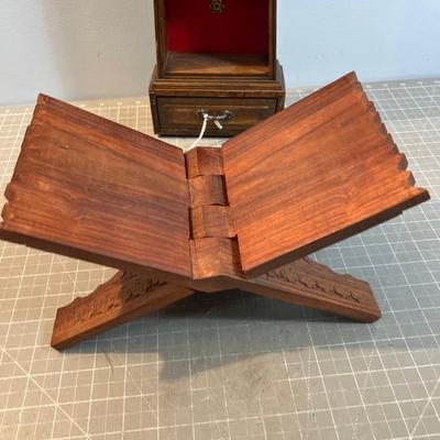 Small Knick Knack Display and a Book Rest 