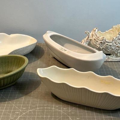 5 Planters Mostly Hagger & Frankoma Mixed Lot 