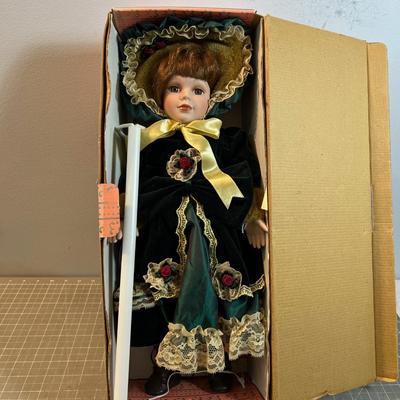 18" Porcelain Victorian Doll in the Box