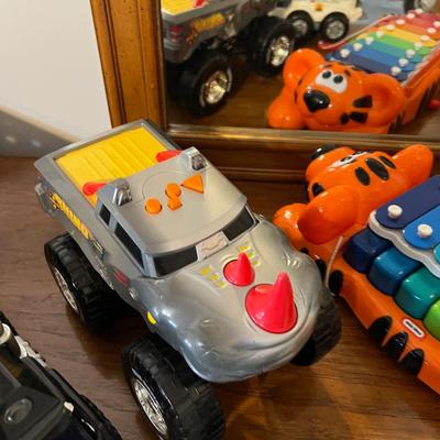 Kids Toys: Trucks and Xylophone.