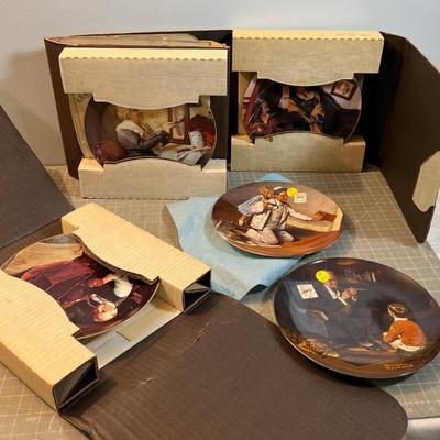 5 Norman Rockwell PLATES 