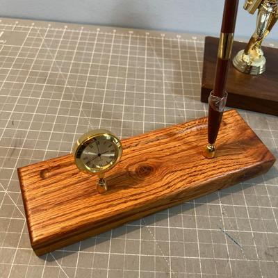 2 Desk Sets and a Clock