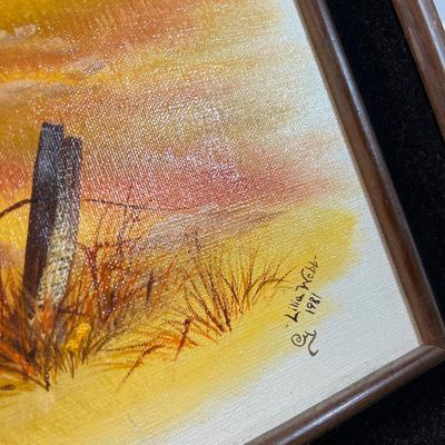 Oil Painting Old Barn Dated 1981, VINTAGE!!