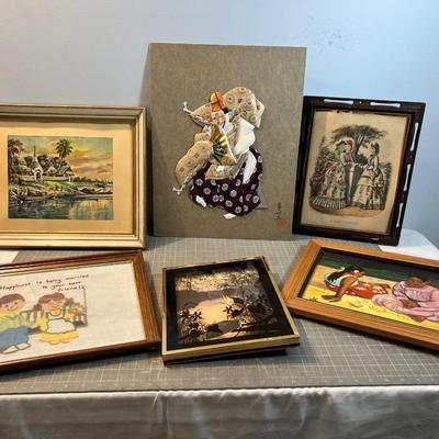 6 Pieces of Art Mixed Lot 