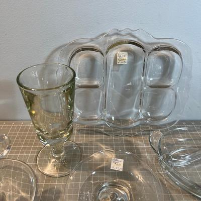 Mixed Lot of Fine Clear Glass Wear, MCM on a lot of it 