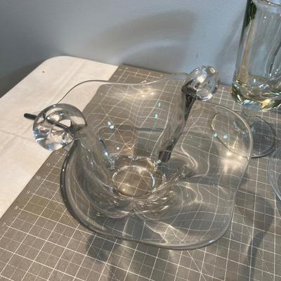 Mixed Lot of Fine Clear Glass Wear, MCM on a lot of it 